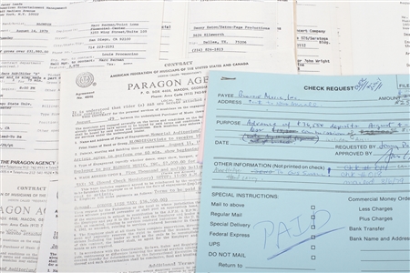 Blondie 1979 Concert Contracts, Correspondence & Accounting Lot-Paragon Agency