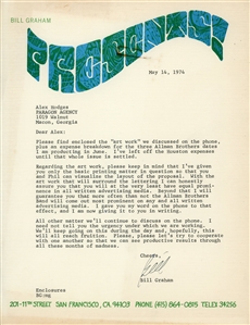 Bill Graham 1974-1978 Signed Letter & Business Correspondence Lot
