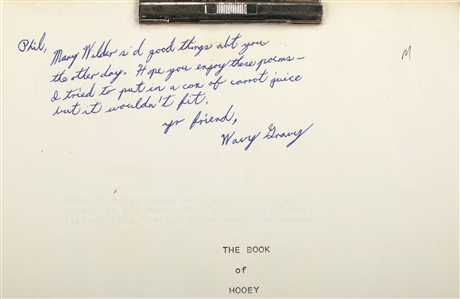 Wavy Gravy 1960s-1970s The Book of Hooey Signed By Wavy Gravy