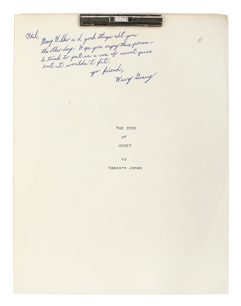 Wavy Gravy 1960s-1970s The Book of Hooey Signed By Wavy Gravy
