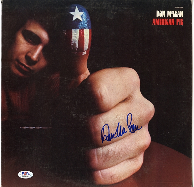 Don McLean Signed “American Pie” Album w COA