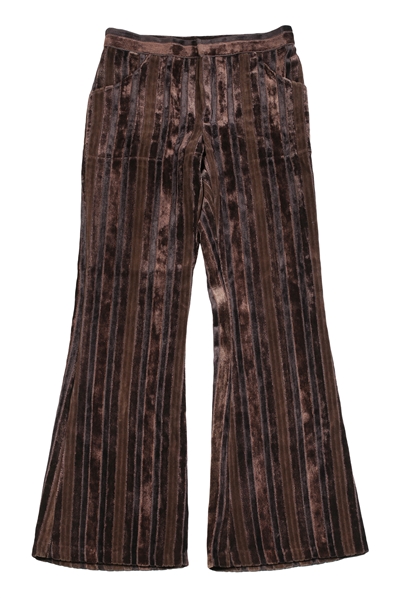 Jimi Hendrix 1967/1968 Owned Dandy Fashions Brown Velvet Couduroy Bell Bottom Slacks W/ Provenance