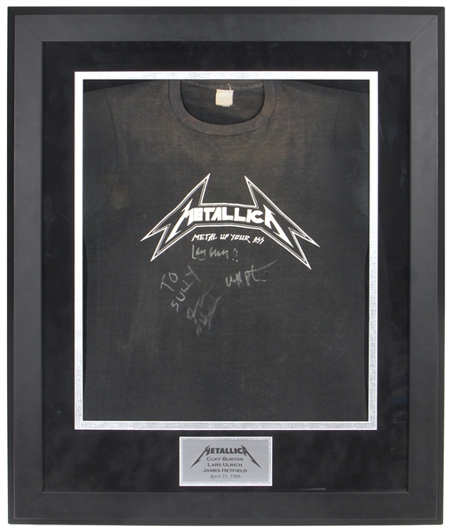 Metallica 1983 Incredibly Rare Concert T-Shirt Autographed By Band In 1986