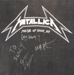 Metallica 1983 Incredibly Rare Concert T-Shirt Autographed By Band In 1986