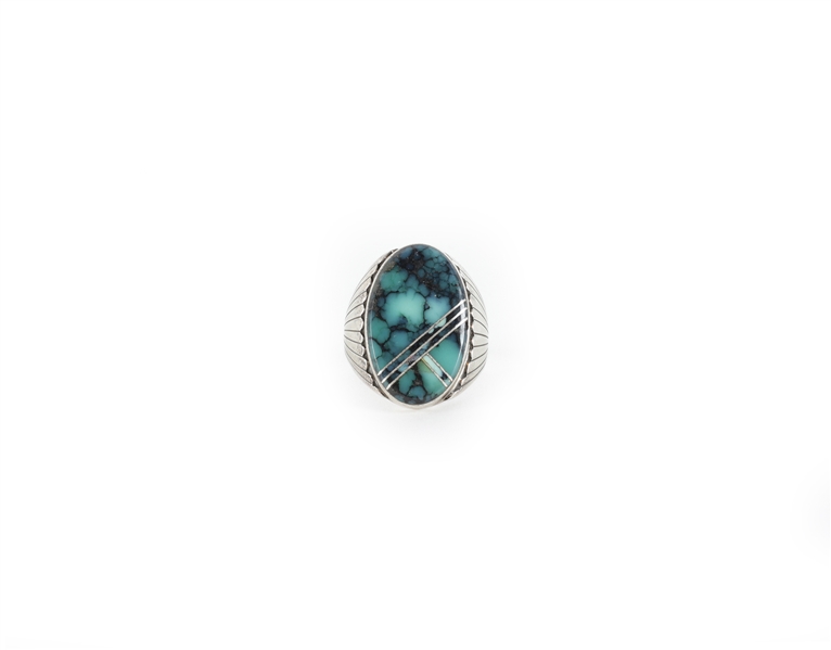 Elvis Presley 1977 Owned & Worn Turquoise & Silver Ring w/ Provenance