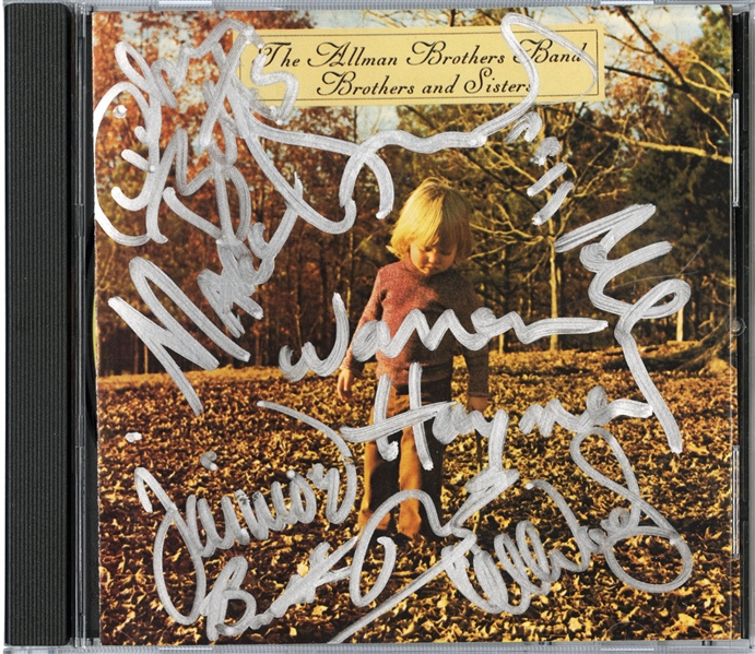 The Allman Brothers Band 1973 Brothers and Sisters Fully Band Autographed Compact Disc w COA