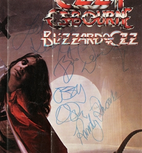 Ozzy Osbourne 1980 Fully Band Autographed British Blizzard of Ozz Tour Programme