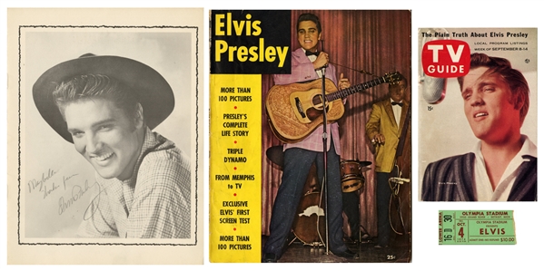 Elvis Presley 1956-1974 Autographed Collector Lot w COA