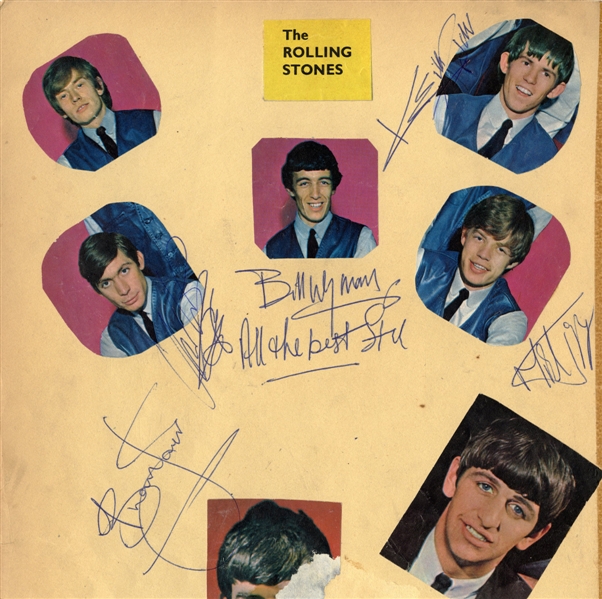 Rolling Stones 1962-98 Fully Band Autographed Collectors Lot w COA