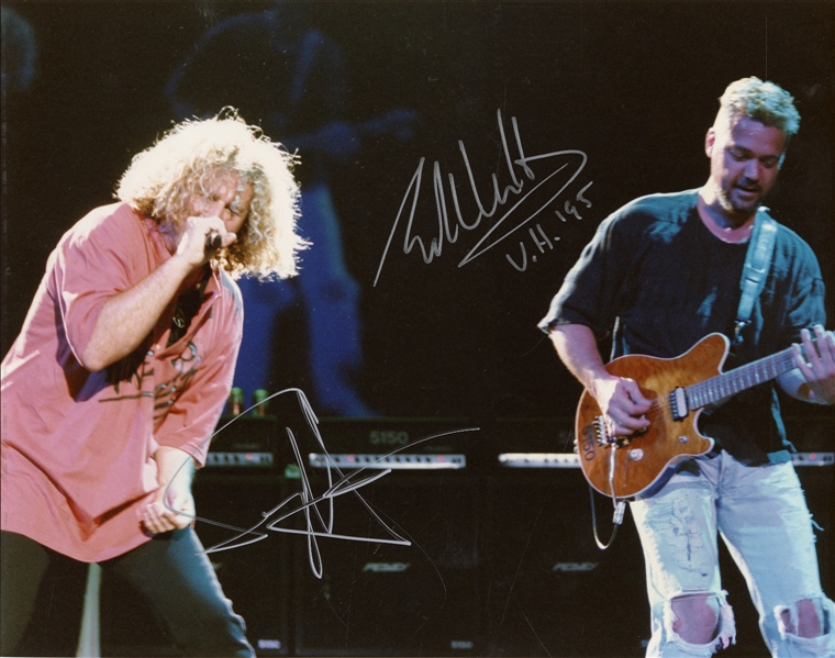 Van Halen 1995 2x Autographed Performance Photograph