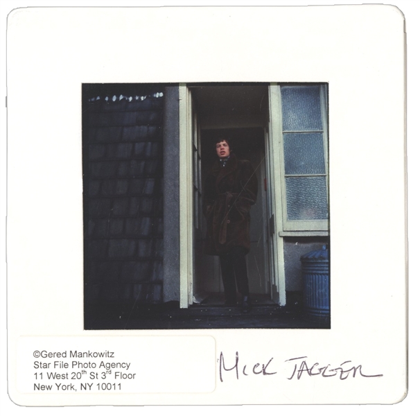 The Rolling Stones 1960s - 1970s Single Gered Mankowitz Medium Format Color Positve Slide of Mick Jagger