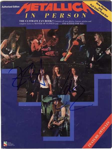 Metallica 1990 In Person - The Ultimate Fan Book Twice Autographed w COA