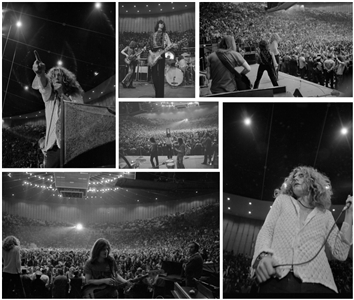 Led Zeppelin 1970s Lot of 36 Chuck Boyd Black & White Frames w Copyright