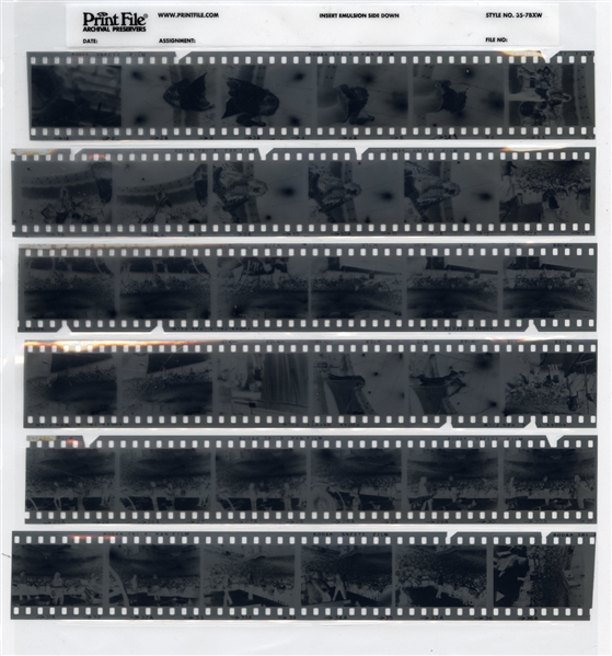 Led Zeppelin 1970s Lot of 36 Chuck Boyd Black & White Frames w Copyright