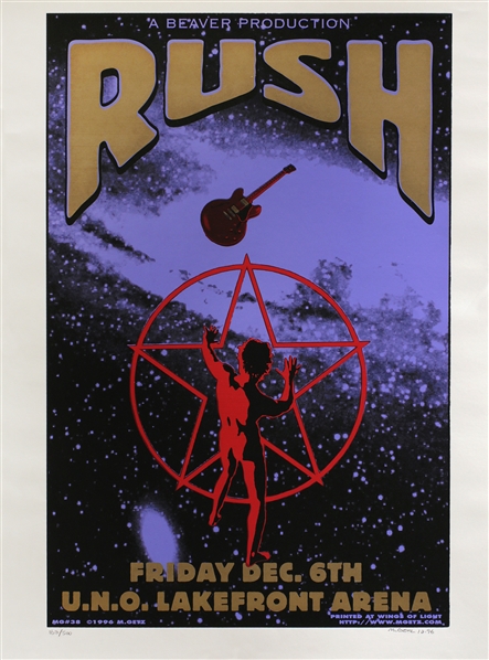 Rush 1996 Test For Echo New Orleans Artist Signed Numbered Concert Poster
