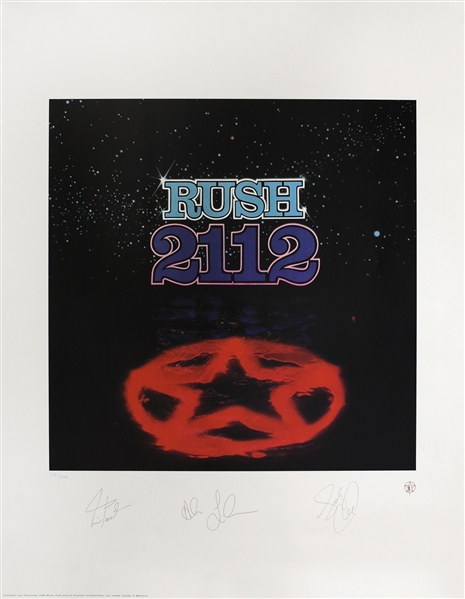 Rush 1996 Plate Signed & Numbered Musicom Brockum Lithograph