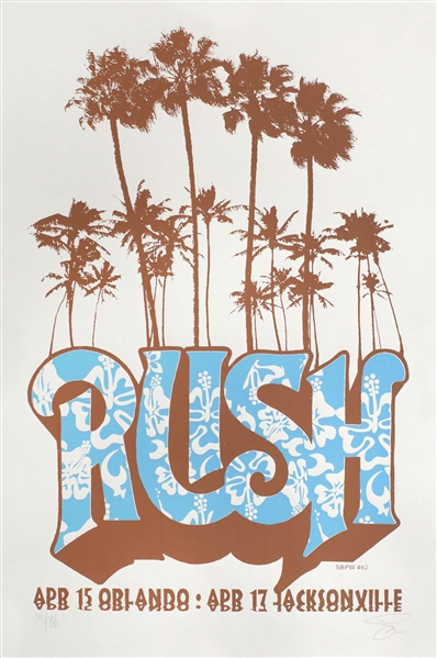 Rush 2007 Snakes & Arrows Florida Multi-Date Signed & Numbered Tour Poster