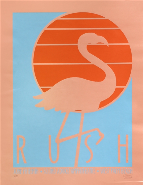 Rush 2007 Snakes & Arrows West Palm Beach Signed & Numbered Concert Poster