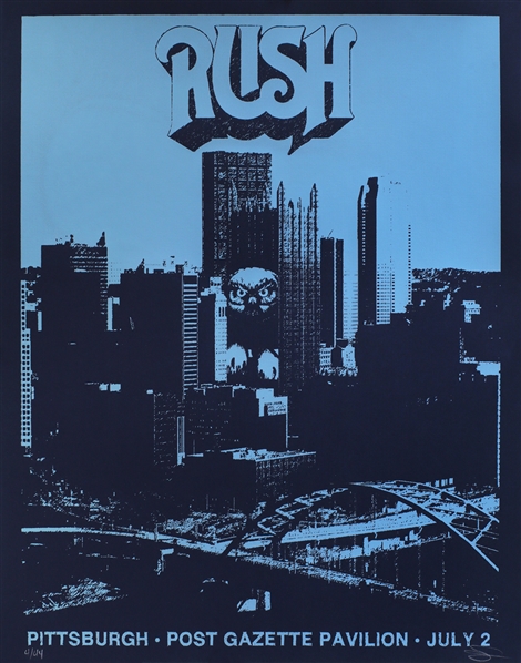 Rush 2008 Snakes & Arrows Pittsburgh Signed & Numbered Concert Poster