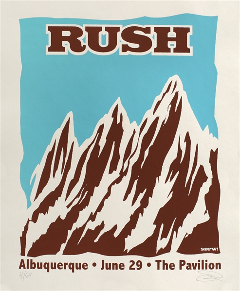 Rush 2010 Time Machine Tour Albuquerque Signed & Numbered Concert Poster