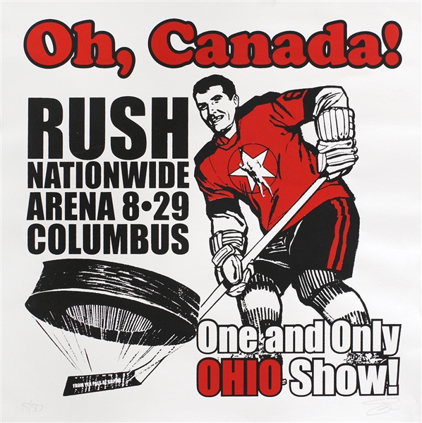 Rush 2010 Time Machine Tour Columbus Signed & Numbered Concert Poster