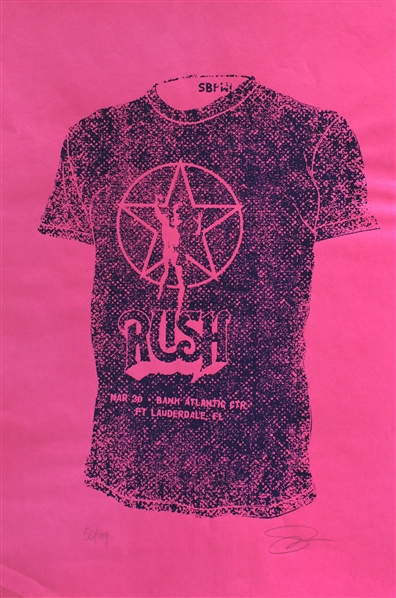 Rush 2011 Time Machine Tour Ft. Lauderdale Signed & Numbered Concert Poster
