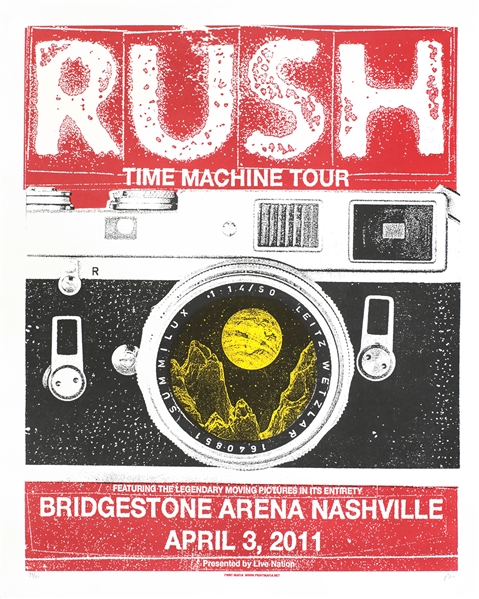 Rush 2011 Time Machine Tour Nashville Signed & Numbered Concert Poster