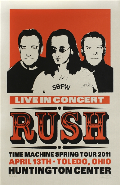 Rush 2011 Time Machine Tour Toledo Signed & Numbered Concert Poster