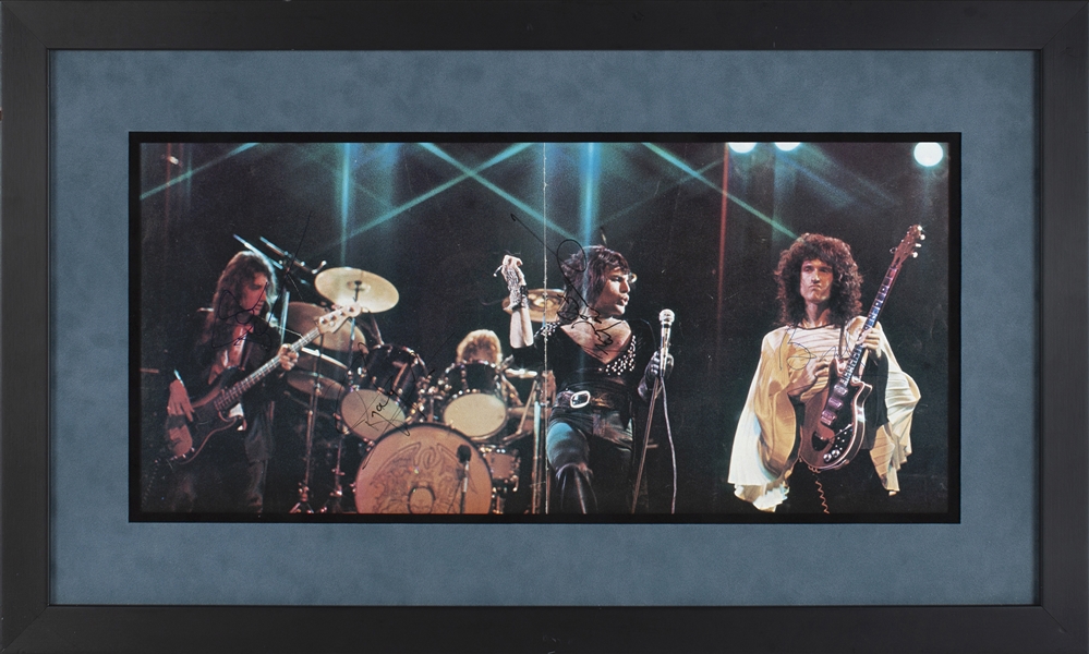 Queen 1975 Autographed and Framed "A Night At The Opera" Tour Program w COA