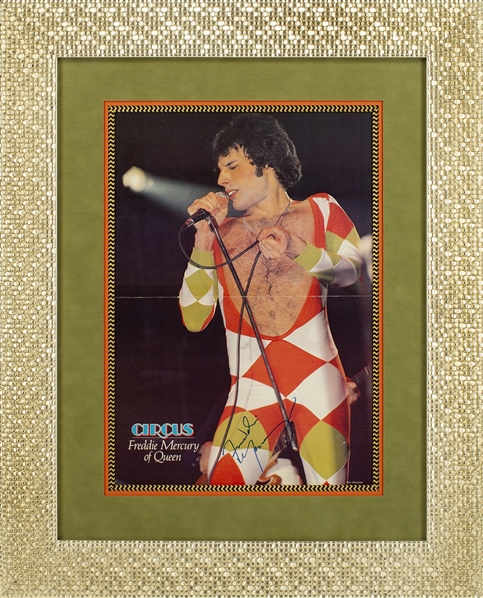 Queen 1978 Framed & Signed Circus Magazine Poster w COA