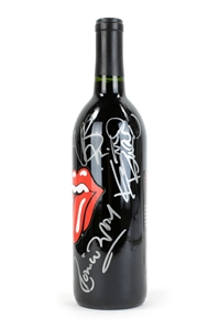 The Rolling Stones 1997 Autographed Limited First Edition Premium De-Alcoholized California Red Table UnWine w COA