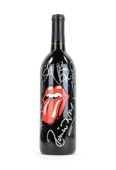The Rolling Stones 1997 Autographed Limited First Edition Premium De-Alcoholized California Red Table UnWine w COA