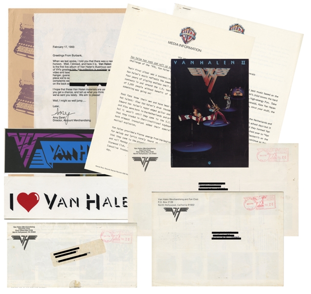 Van Halen 1977 - 1993 Promotional Ephemera Lot