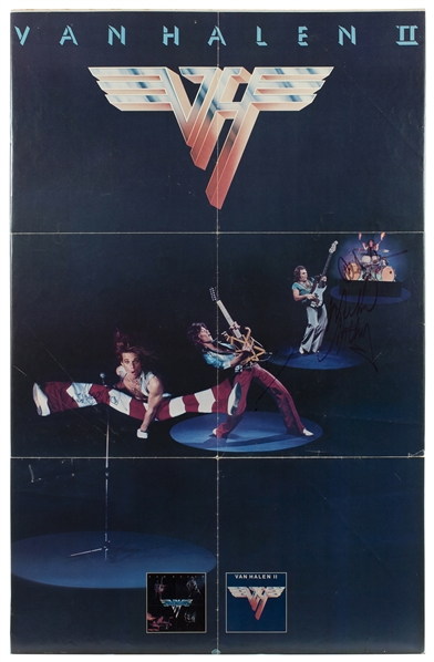 Van Halen 1979 Autographed Mounted Van Halen II Poster