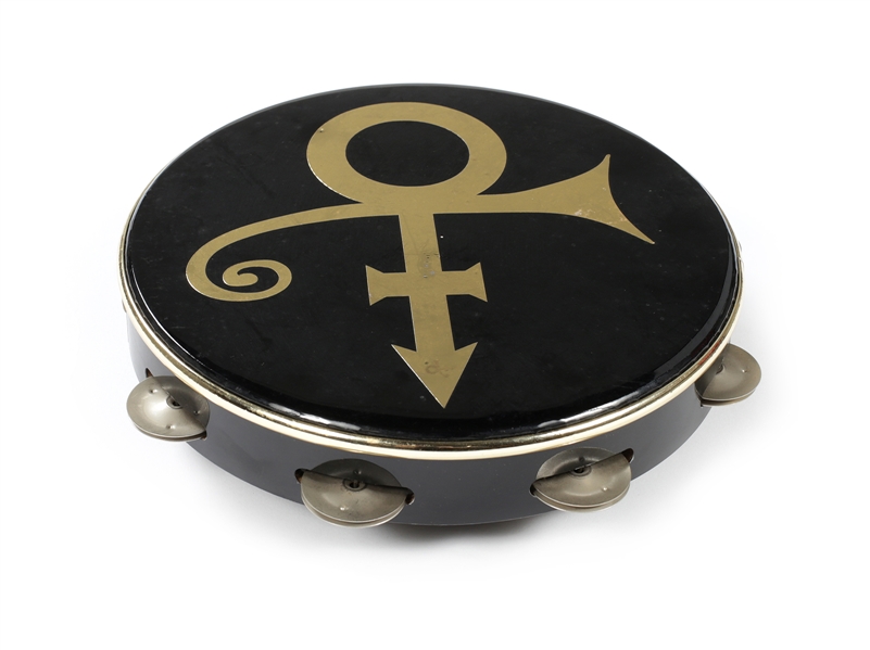 Prince 1990s Love Symbol Stage & Studio Used Tambourine w/COA