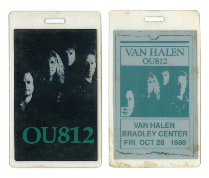 Van Halen 1988 Lot of 2 OU812 Backstage Passes w/COA