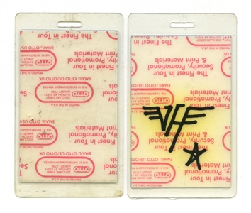 Van Halen 1988 Lot of 2 Monsters of Rock Staff & Crew Passes w/COA