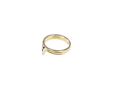 Van Halen 1987 Pure Gold VH Logo Crew Gift Ring Personalized to Zeke Clark by Eddie Van Halen w/COA