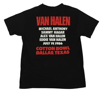Van Halen 1986 Dallas, TX Texxas Jam Concert Shirt w/COA