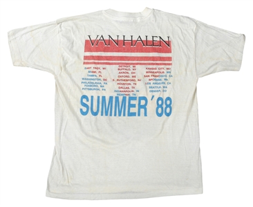Van Halen 1988 Summer Tour Concert Shirt w/COA