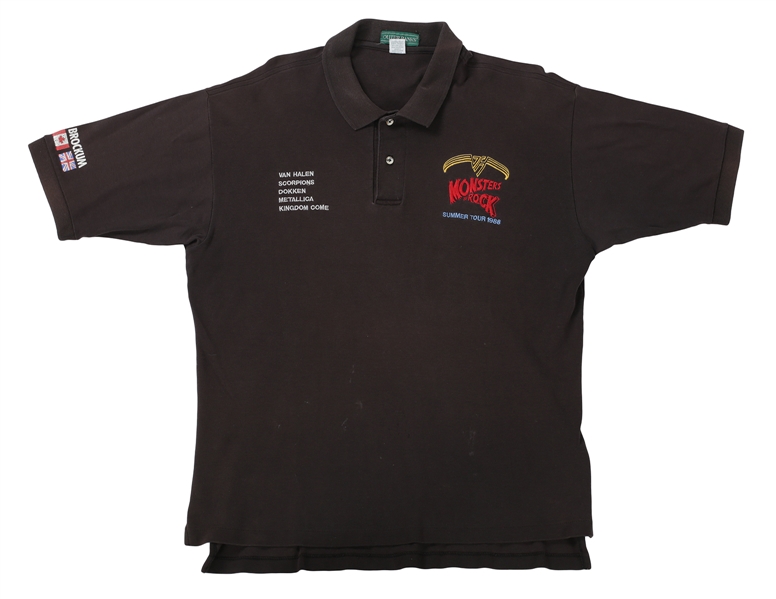 Van Halen 1988 Monster of Rock Tour Team Brockum Polo Crew Shirt w/COA