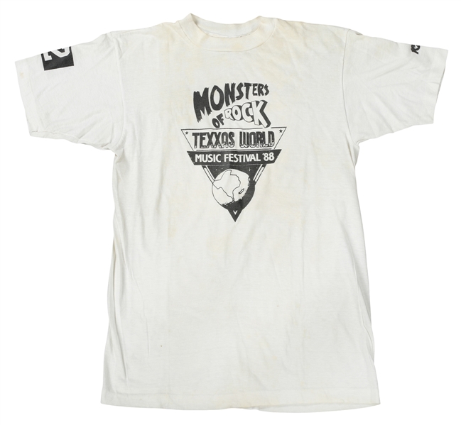 Van Halen 1988 Houston, TX Monsters of Rock/Texxas Jam Backstage Security Shirt w/COA