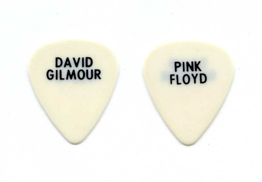 Pink Floyd 1987 David Gilmour Stage Used White Guitar Pick w/COA