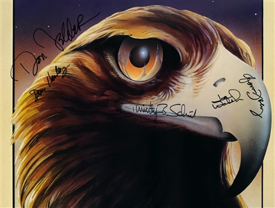Eagles 1994 Autographed Shoreline Amphitheatre Bill Graham Tuten & Bread Show Poster w COA