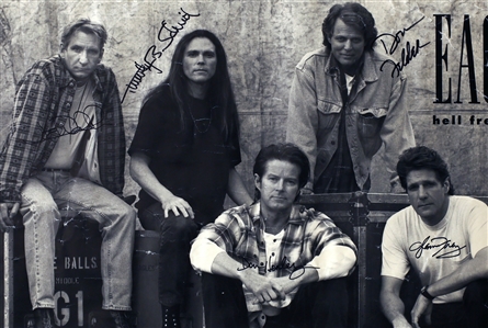 Eagles 1994 Band Autographed Hell Freezes Over Promotional Tour Poster w COA