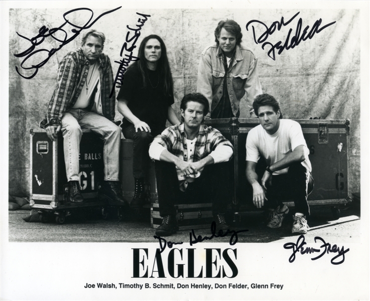 Eagles 1994 Band Signed Hell Freezes Over Promotional Photo w COA
