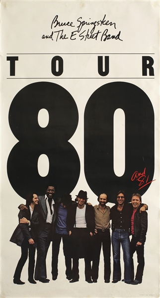 Bruce Springsteen 1980 Tour 80 And 81 Tour Poster With Band