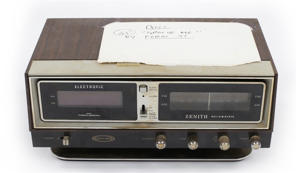 The Beatles John Lennon Owned Zenith Clock Radio w/ Handwritten Note & COA
