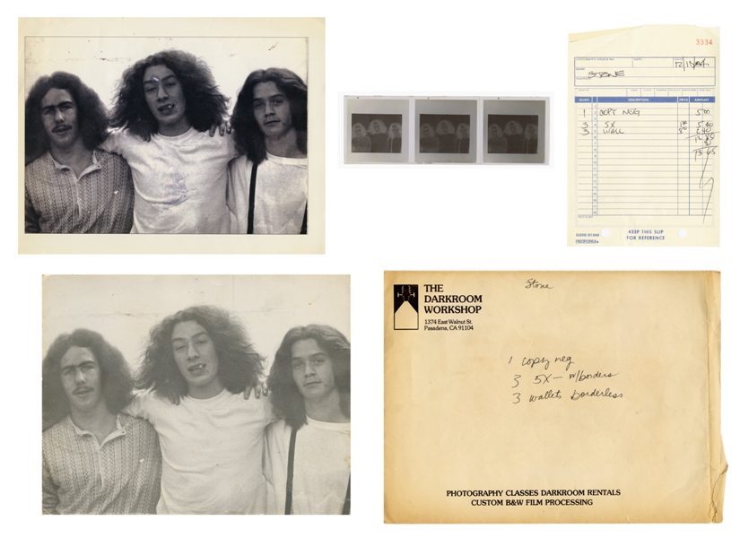 Van Halen 1971-1972 Genesis/Mammoth Photographs & Negatives Lot With COA
