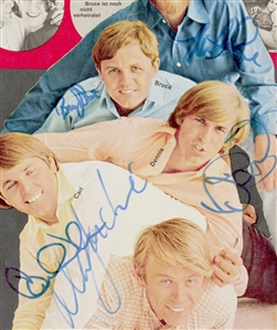 Beach Boys 1966 5x Band Autographed German Bravo Magazine Cut w COA